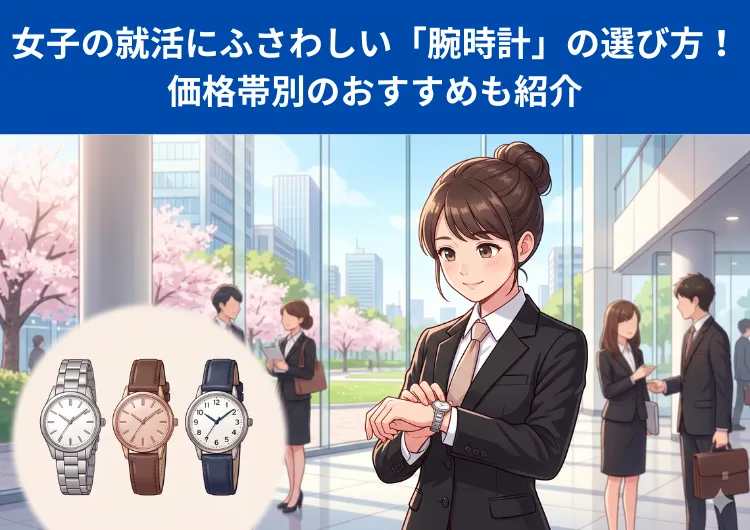 女子の就活にふさわしい「腕時計」の選び方！価格帯別のおすすめも紹介