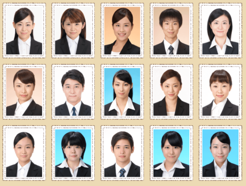 フォプロの就活用証明写真サンプル