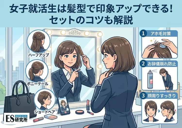女子就活生は髪型で印象アップできる！セットのコツも解説