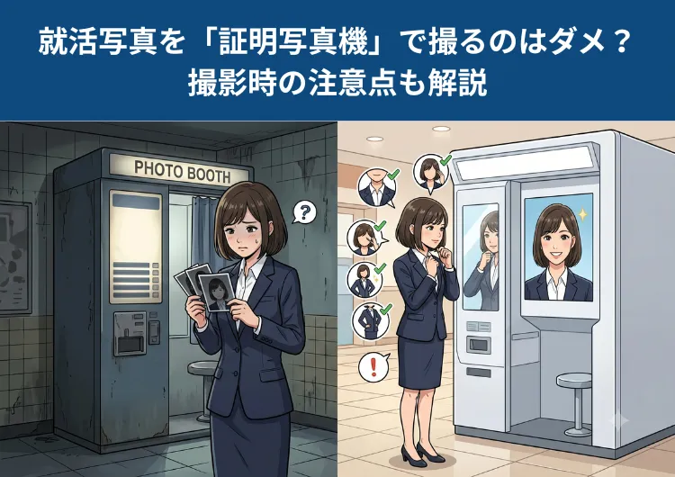 「証明写真機で就活写真を撮るのはダメ？撮影時の注意点を解説」