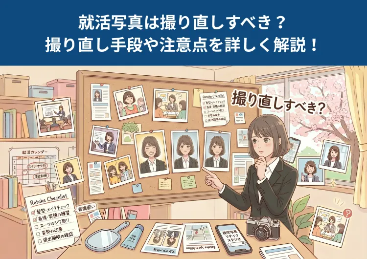 【就活生200名のアンケートから読み解く】就活写真は取り直すべき？手段や注意点