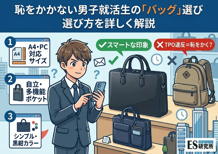 恥をかかない男子就活生の「バッグ」選び｜選び方を解説