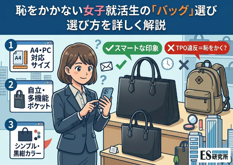 【経験者が語る】恥をかかない女子就活生の「バッグ」選び