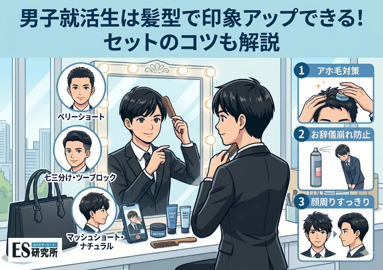 就活で好印象を与える男子の髪型特集！セットのコツも解説