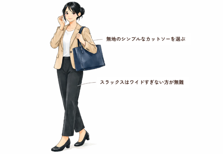 就活で「服装自由」はオフィスカジュアルで行けばいい？男女別の具体例6