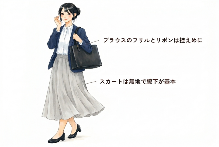 就活で「服装自由」はオフィスカジュアルで行けばいい？男女別の具体例6