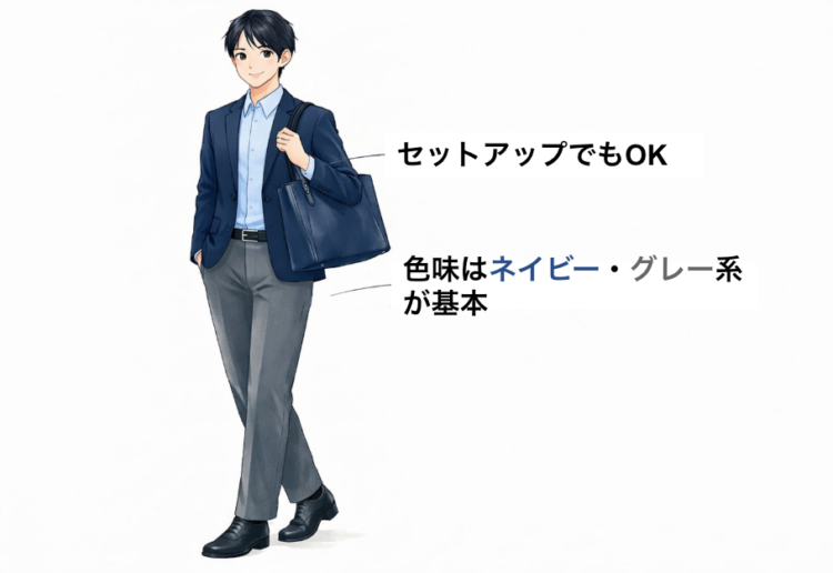 就活で「服装自由」はオフィスカジュアルで行けばいい？男女別の具体例8