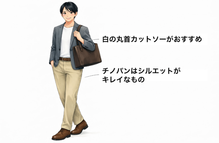 就活で「服装自由」はオフィスカジュアルで行けばいい？男女別の具体例9