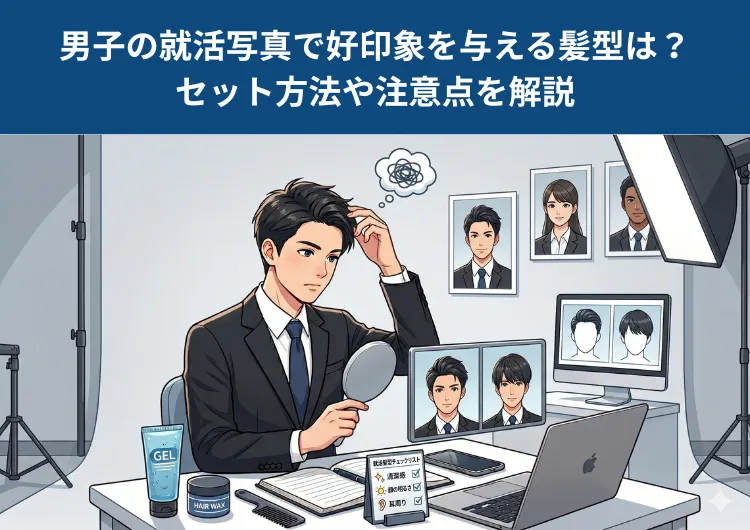 【男子就活生にアンケートを実施】就活写真はどんな髪型で撮影するの？